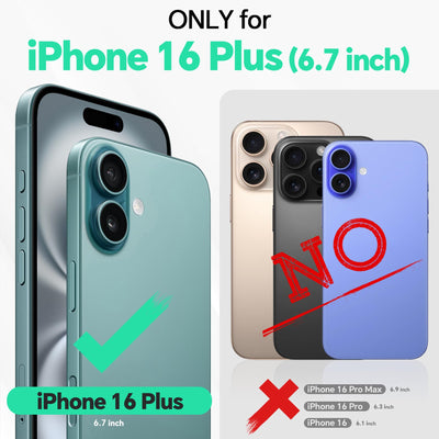 TUCCH Hülle für iPhone 16 Plus 5G Handyhülle [RFID Blocker] Stoßfest [Magnet Verschluss] [Kartenfach] TPU Flip Klappbar Schutzhülle Kompatibel mit iPhone 16 Plus 2024 (6,7 Zoll), Blau Glitzer
