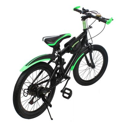 LKHDONG Premium Mountainbike 20 Zoll, 7 Gang Mountainbike Kinder Fahrrad, Kinderfahrrad für Mädchen und Jungs von 130-150 cm, Aluminium Mountain Bike mit Federgabel (Grün)