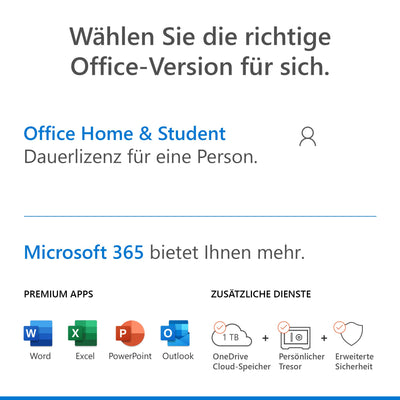 Microsoft Office 2019 Home & Student multilingual | 1 PC (Windows 10) / Mac, Dauerlizenz | Box
