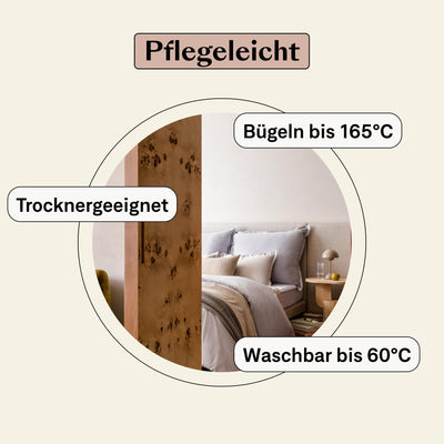 Amqua Mako Satin Kissenbezug (1x) aus ägyptischer Baumwolle 70x90 cm, hellgrau