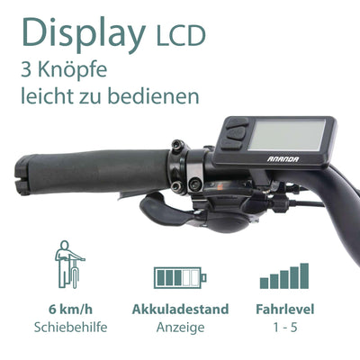 TRETWERK 28 Zoll E-Bike Seville 5.0 schwarz- Trekkingbike Damenfahrrad mit 24 Gang Kettenschaltung - Elektrofahrrad mit Heckmotor 250W, 36V