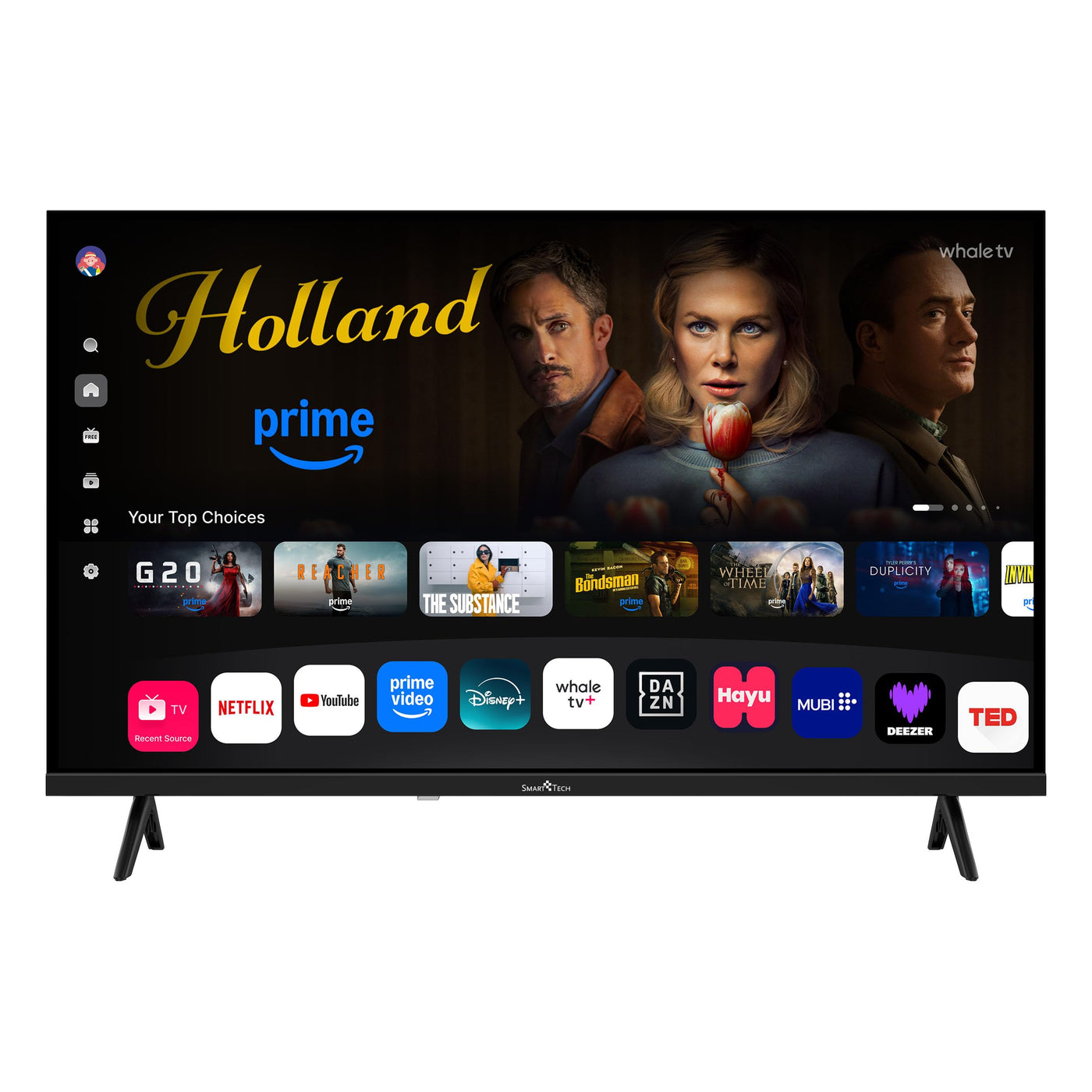Smart Tech 32HH01K, 32 Zoll (80 cm), HD-LED-Fernseher, Netflix, YouTube, Prime Video, Whale TV