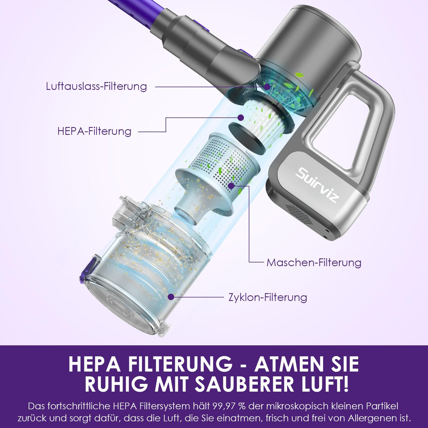 Suirviz Kabelloser Staubsauger
