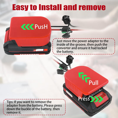 2 Stück Power Wheel Adapter für Einhell 18V Power X Change Akku, Dock Stromanschluss mit 14AWG Sicherung und Schalter, Akku Adapter für RC Auto Heimwerker