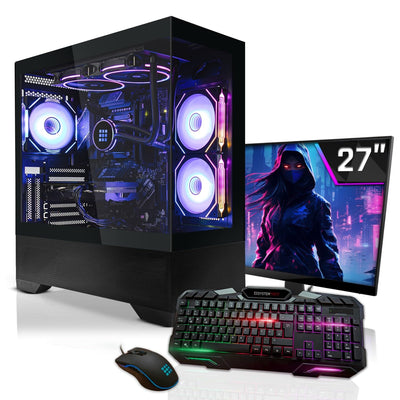 SYSTEMTREFF Gaming Komplett PC Set Intel Core i9-12900KF 16x5.2GHz | Nvidia GeForce RTX 4070 12GB DX12 | 1TB M.2 NVMe | 32GB DDR5 RAM | WLAN Desktop Paket Computer für Gamer, Gaming