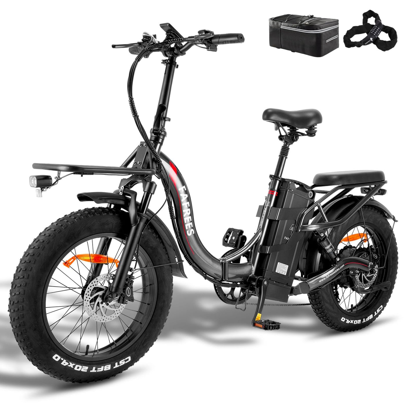 Fafrees F20 X-MAX E Bike Elektrofahrräder 20 Zoll, 48V 30Ah Akku, 4.0 Fat Tire Klapprad E-Bike, 65 N.m Motor, Lastkapazität 150 kg (Grau)