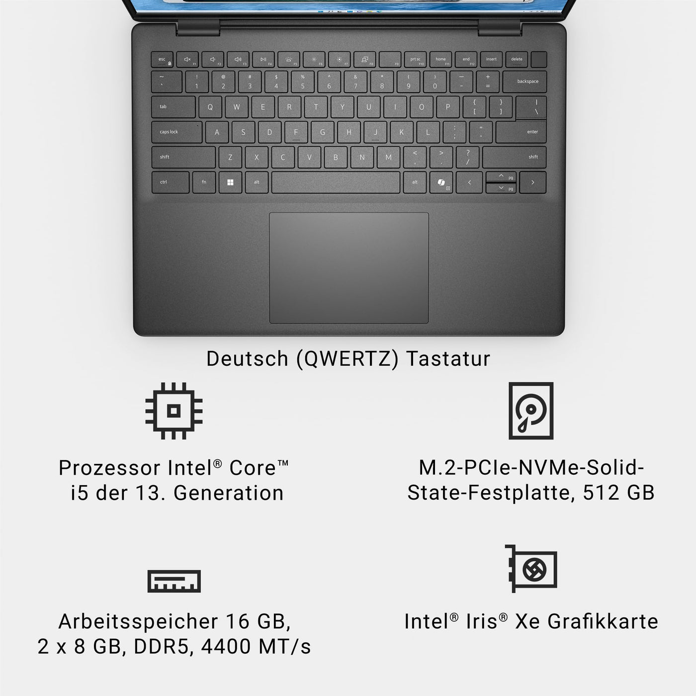 Dell Inspiron 5440 Laptop - 14-Inch FHD+ (1920x1200) Display, Intel Core i5-1334U Processor, 16GB DDR5 RAM, 512GB SSD, Intel Iris Xe Graphics, Windows 11 Home - Carbon Black