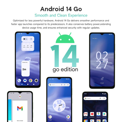 Ulefone Note 19 Handy Android 14 5000mah Octa Core Prozessor 6,56" HD+ 6GB+32GB/512GB SD 8MP+5MP Panorama Kamera 4G Dual SIM Smartphone Ohne Vertrag Face ID GPS OTG 2 Jahre Garantie-Grün