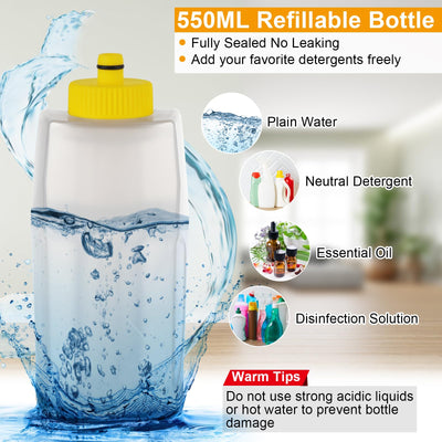 Homgif Bodenwischer mit Sprühfunktion 550ML Sprühwischer, Wischmopp mit Sprühfunktion Spray Mop, Home Küche Wischer Bodenreinigung (Grau und Gelb)