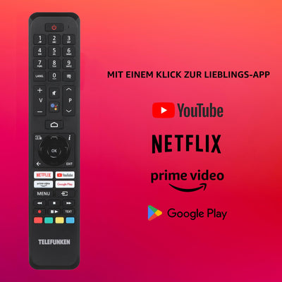 Telefunken Android TV 40 Zoll Fernseher (Full HD Smart TV, HDR, Triple-Tuner, Bluetooth) XF40AN750M, Schwarz