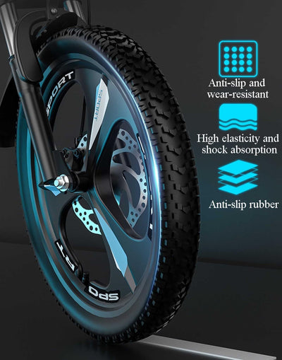 Cityfahrrad Mountainbike Kinderfahrrad 24 22 Zoll Stoßdämpfer Mit Gepäckträger und Frontlicht Geeignet für Jugendliche und Kinder C,24 inches