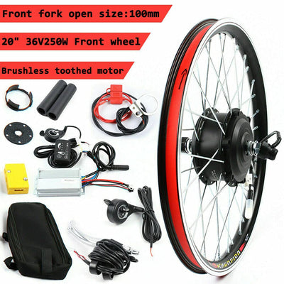 Bathrena Elektrofahrrad Umbausatz 20 Zoll E-Bike Conversion Kit 36V/48V Elektrofahrrad Vorderrad/Hinterrad Umbausatz Motor E-Bike Conversion Kit (36V 250W Vorderrad)