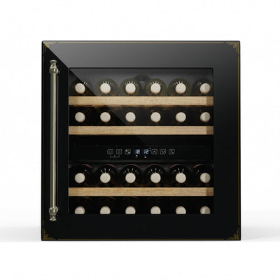 Klarstein Vinsider Victoria 36 Weinkühlschrank – 36 Flaschen, 2 Zonen, 5–22°C, Touch-Bedienung, LED, UV-Schutz, Einbau, schwarz
