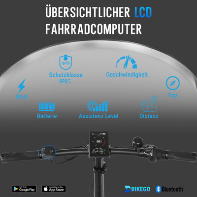 AsVIVA E-Bike Klapprad 20 Zoll – faltbares Pedelec für Erwachsene, 14,0Ah Samsung Akku, bis 100 km Reichweite, 25 km/h – leichtes E-Faltrad für Damen & Herren – elektrisch & kompakt (Weiß)