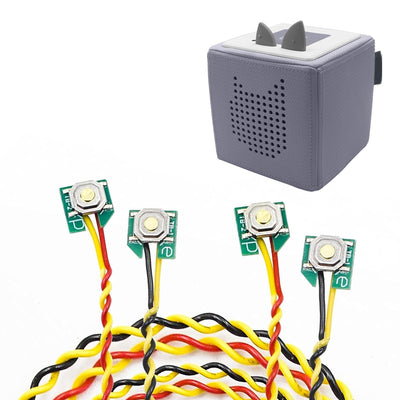 2 Stück für Toniebox Ersatz Ohren and Ersatzkabel mit Schraubendreher,Kabelersatz,Ersatzteile für Tonies Lautstärketaste (Grau)