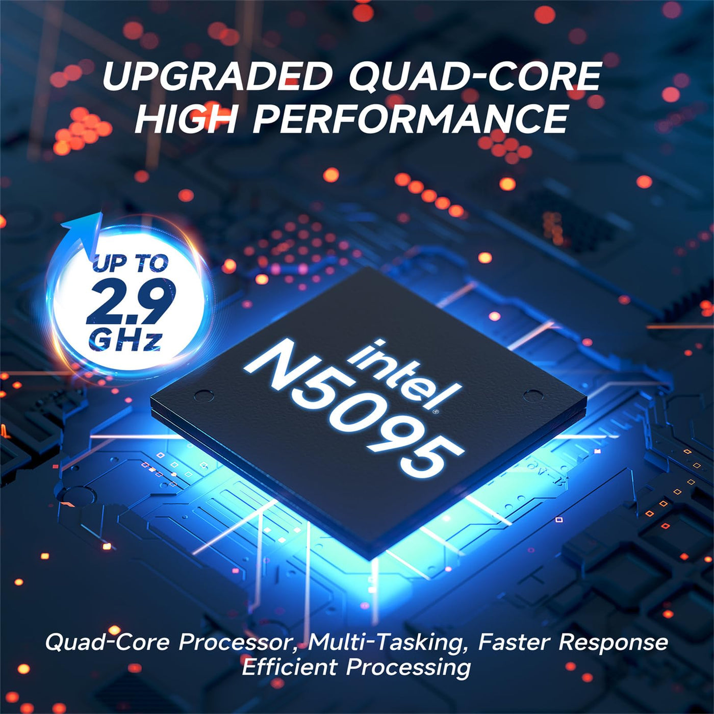 IJKKJI 17 Zoll Laptop, 8 GB RAM 256 GB SSD Laptop mit Celeron Quad Core N5095 (bis zu 2,9 GHz), deutsche Tastatur, IPS FHD-Display, Webcam, Dual-WLAN, Bluetooth 4.2, HDMI, USB 3.0, Typ-C