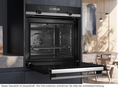 Siemens HB578GBS3, iQ500, Einbau-Backofen 60 x 60 cm, activeClean Pyrolyse Selbstreinung, TFT-Display, 3D Heißluft, Schnellaufheizung, cookControl40 Automatikprogramme, softMove, Edelstahl