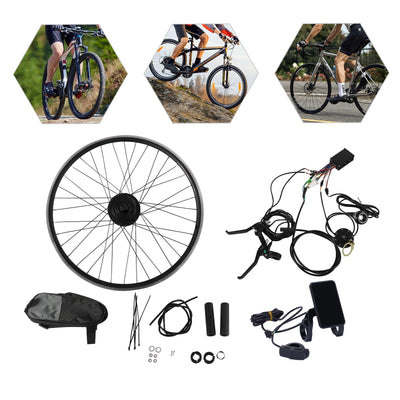 ACROSSPART 28"/29"/700C E-Bike Umbausatz, Elektrofahrrad Umbausatz Vorderrad 36V 250W, Ebike Vorderrad Umbausatz Kit mit LCD Funktion, V-Bremse/Scheibenbremse, Bürstenloser Motor Fahrrad Umbausatz