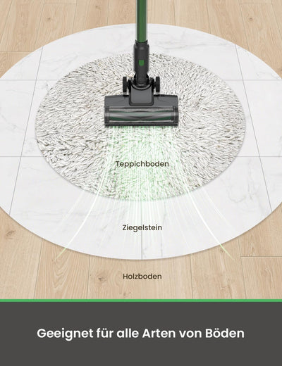 Vexilar Akku Staubsauger 40KPa, Staubsauger Kabellos mit HyperMotor™ 500W Bürstenloser Motor, Akkustaubsauger mit 50min Laufzeit, Kabelloser Staubsauger mit Berührungsbildschirm für Hartboden Teppich