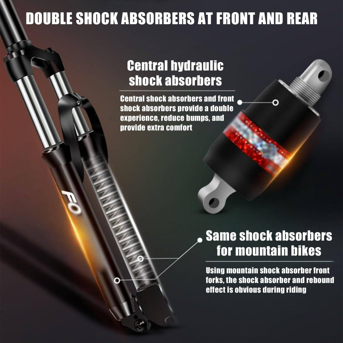 Wasd3Pods 16" 20" 22" Mountainbike, Klapp-Mountainbike Aus Kohlenstoffstahl, Mit Doppelscheibenbremse, 7-Gang-MTB-Fahrrad, Höhenverstellbar, Für Männer Und Frauen,Black-16