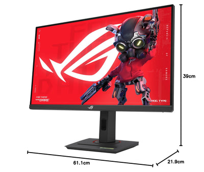 ASUS ROG Strix XG27UCS - 27 Zoll 4K UHD Gaming Monitor - 160 Hz, 1ms GtG, G-Sync, FreeSync, AdaptiveSync, ELMB-Sync, DisplayHDR 400 - Fast IPS, 16:9, 3840x2160, DisplayPort, HDMI, 15W USB-C, Ergo