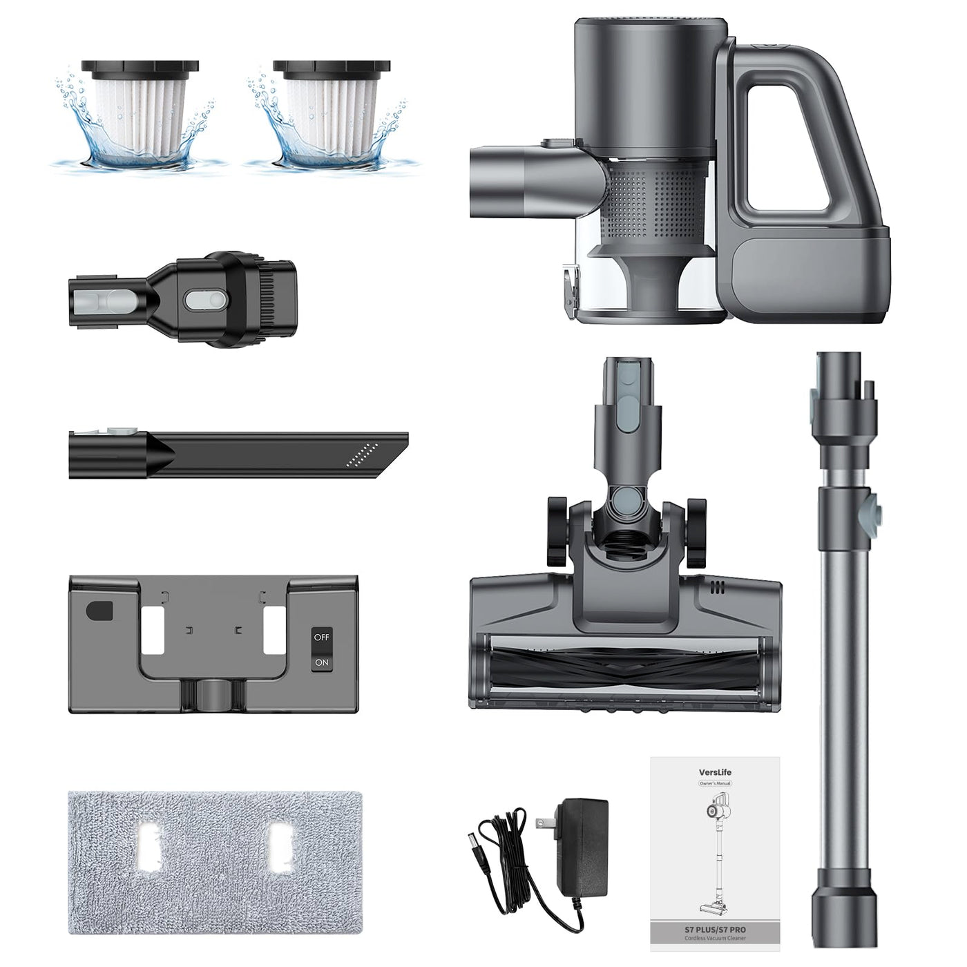 Staubsauger mit Wischfunktion, 40000Pa Akku Staubsauger kabellos, Saug und Wisch staubsauger mit starkem grün Licht, Akkusauger Freistehend, lange Laufzeit, leiser Staubsauger für Hartböden, Tierhaare