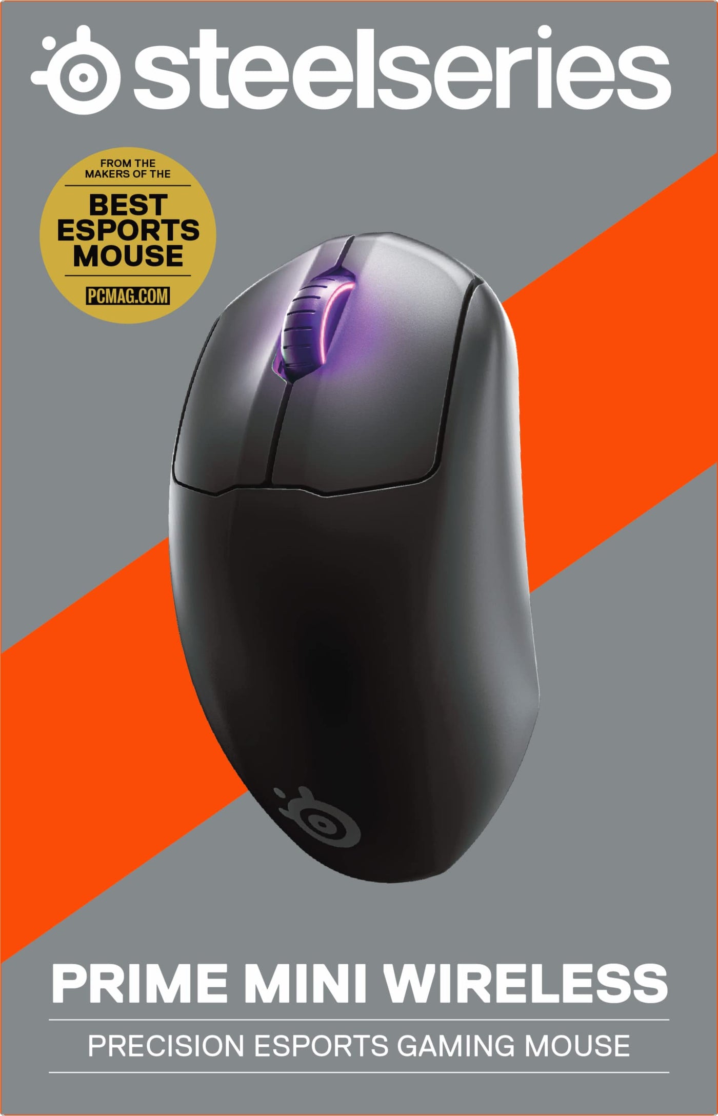 SteelSeries Prime Mini Wireless - Esports Leistung Kabellose Gaming-Maus - 100 Stunden Akkulaufzeit - Magnetisch-optische Schalter -  Mini-Formfaktor