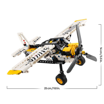 LEGO Technic Propellerflugzeug, Baubares Flugzeug Spielzeug für Kinder, Geschenk für Jungen und Mädchen ab 8 Jahren, Modellflugzeug mit drehendem Propeller und 4-Zylinderkolbenmotor 42198
