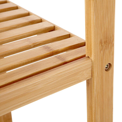 SONGMICS Badregal 5 Ebenen, schmales Regal stehend, Bambusregal, multifunktionales Aufbewahrungsregal, für Küche, Wohnzimmer, Schlafzimmer, Badezimmer, naturfarben BCB55Y