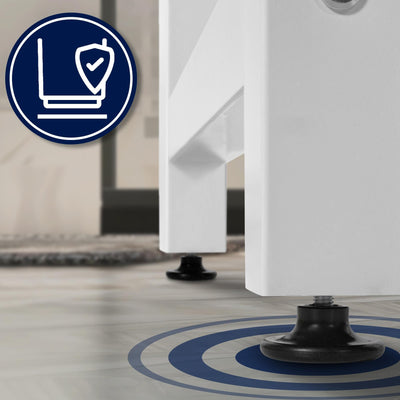 CLP Waschmaschinenregal Medina I Für Bis Zu 2 Haushaltsgeräte I Überbau Aus Stahl, Farbe:weiß