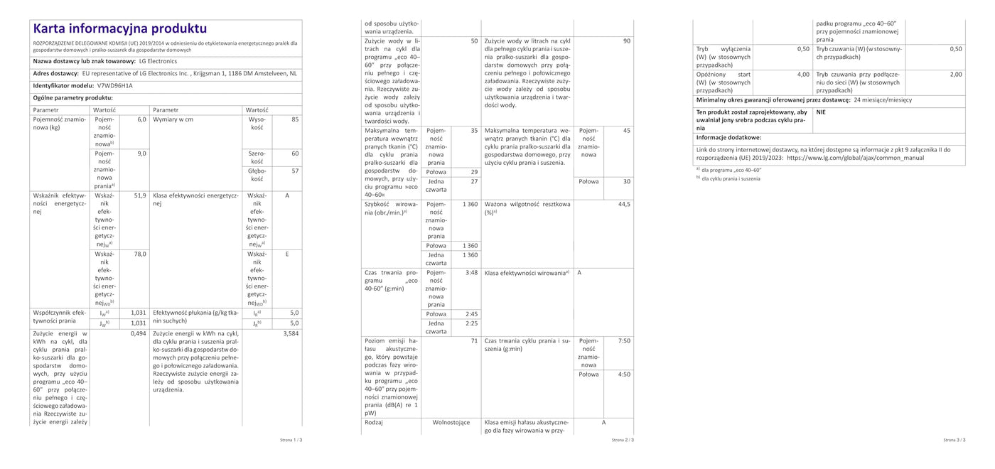 LG Electronics V7WD96H1A Waschtrockner mit AI DD | 9 kg Waschen | 6 kg Trocknen | 1400 U/Min | Steam | TurboWash 360° | Neue Wohlfühl-Trommel | Wi-Fi-Funktion | Weiß