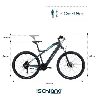 F.lli Schiano Galaxy 20 Zoll E-bike Pedelec , e bike Elektrofahrräder für Herren / Damen bis 25 km/h Klapprad mit Motor Shimano Gang Getriebe comfort Fahrrad für Erwachsene Bicycle Elektrofahrrad