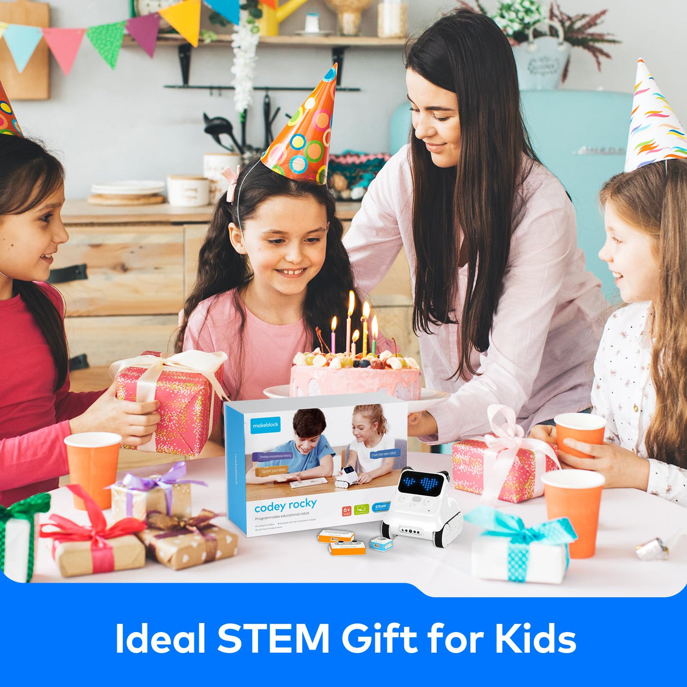 Makeblock Codey Rocky Programmierbarer Roboter, für Kinder, Codierungsroboter, kompatibel mit Scratch und Python, Stem Roboter, Lernspielzeug für Jungen und Mädchen ab 6 Jahren