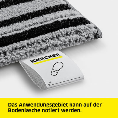 Kärcher Original Mikrofaser-Bodentücher EasyFix kompatibel mit Dampfreiniger Kärcher SC - Für Böden, geeignet für jede Art von Oberfläche, maschinenwaschbar, Polyester, bunt