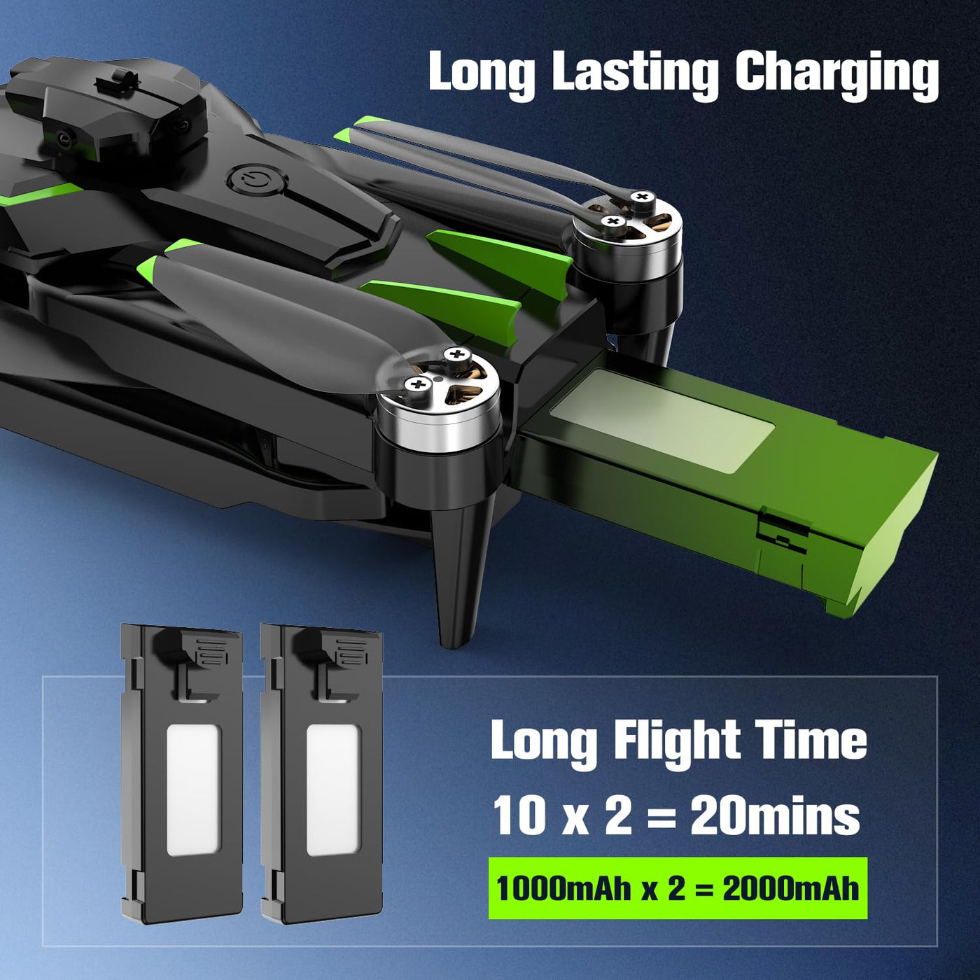 Drohne mit Kamera 4K für Kinder mit Bürstenlose Motor, RC Drone Quadcopter mit WiFi Übertragung, 38 mins Lange Flugzeit, Anfänger Drohne Spielzeug Geschenke für Jungen Mädchen (Green)