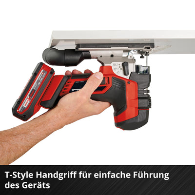 Einhell Professional Akku-Stichsäge TP-JST 18/135 Li BL Power X-Change (18 V, 135 mm Schnitttiefe in Holz, 26 mm Hubhöhe, Brushless, T-Style-Griff, 3x Sägeblatt, ohne Akku)