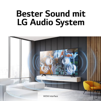 LG 55UR75006LK 139 cm (55 Zoll) UHD Fernseher (Active HDR, 60 Hz, Smart TV) [Modelljahr 2023]