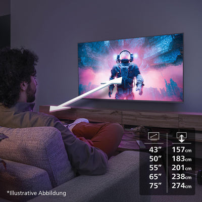 Philips 50PUS7800 4K LED Smart TV - 50 Zoll Display mit Pixel Precise Ultra HD, Titan OS Plattform und Dolby Atmos Sound - Funktioniert mit Alexa und Google Sprachassistent
