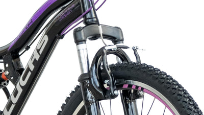 LUCHS Aura Mountainbike 24" & 26" – Das perfekte Fahrrad für Mädchen und Damen/Damenfahrrad, Mädchenfahrrad, Vollgefedert ab 10 Jahren & 145cm (Schwarz, 26" Zoll)