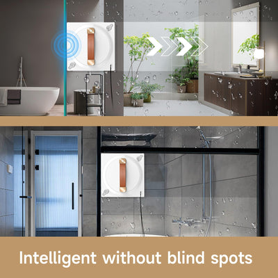 iDEEBO G500 Fensterputzroboter, Effizienter Intelligente Fenstersauger, Beidseitiges Sprühsystem, Automatische Wegplanung, Fensterputzer mit Auslaufsicherem Wassertank