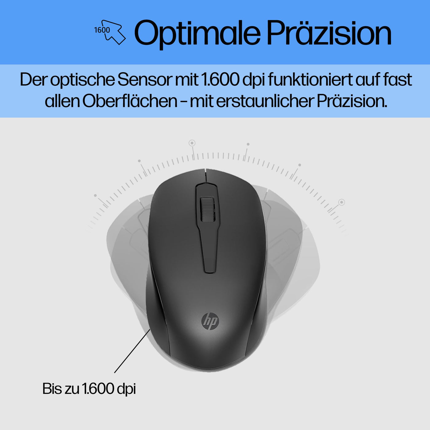 HP 330 Wireless Maus & Tastatur, QWERTZ, USB-A Dongle, 2,4-GHz Kabellos, 1600 DPI, Schwarz