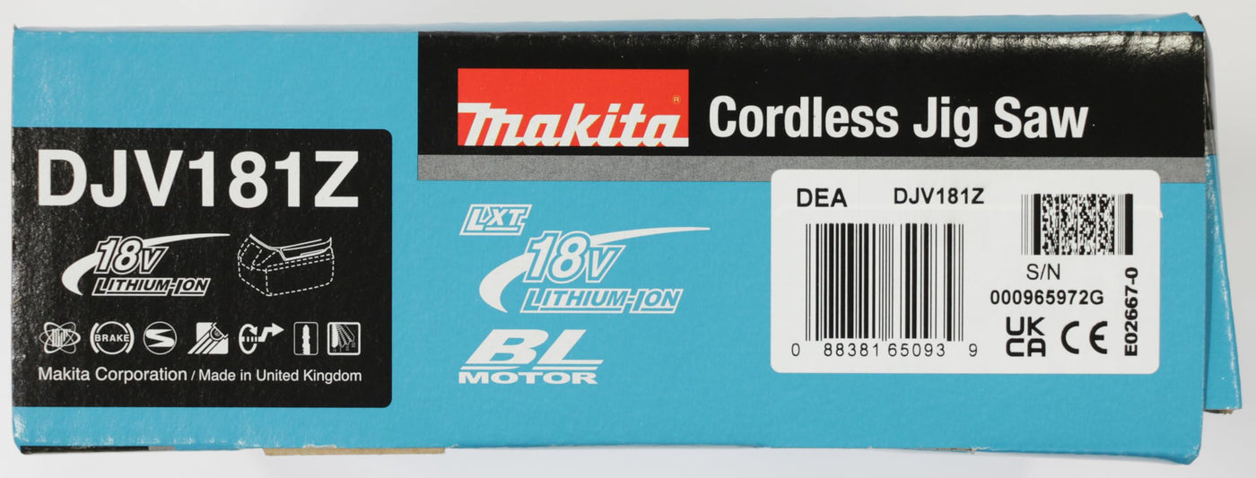 Makita DJV181Z Akku-Pendelstichsäge 18 V (Akku und Ladegerät NICHT im Lieferumfang enthalten)