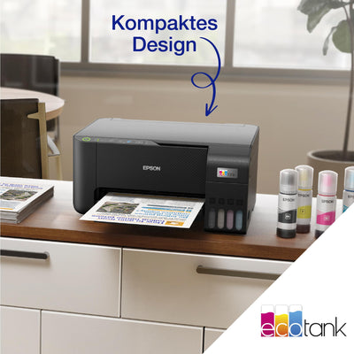 Epson EcoTank ET-2862 DIN-A4-Multifunktions-WLAN-Tintentankdrucker, mit einem im Lieferumfang enthaltenen Vorrat an Tinten von bis zu 3 Jahren
