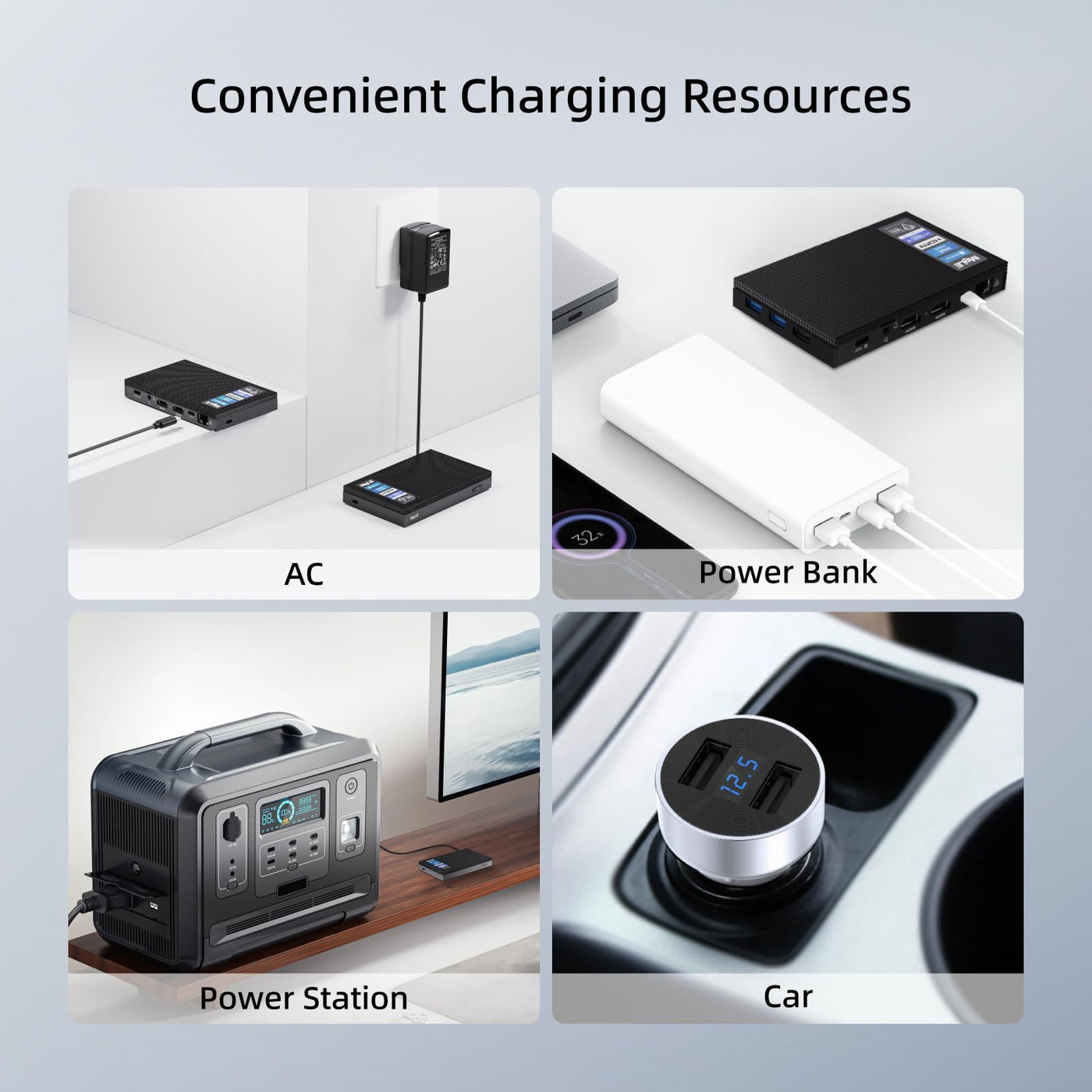 MeLE Mini-PC Quiter4C N100, ohne Betriebssystem, Lüfterloser PC 8GB/128GB, Multi-System-Unterstützung für Win/Linux/Ubuntu, 4K HDMI,USB-C PD3.0 mit voller Funktion, Kleiner Formfaktor für IoT