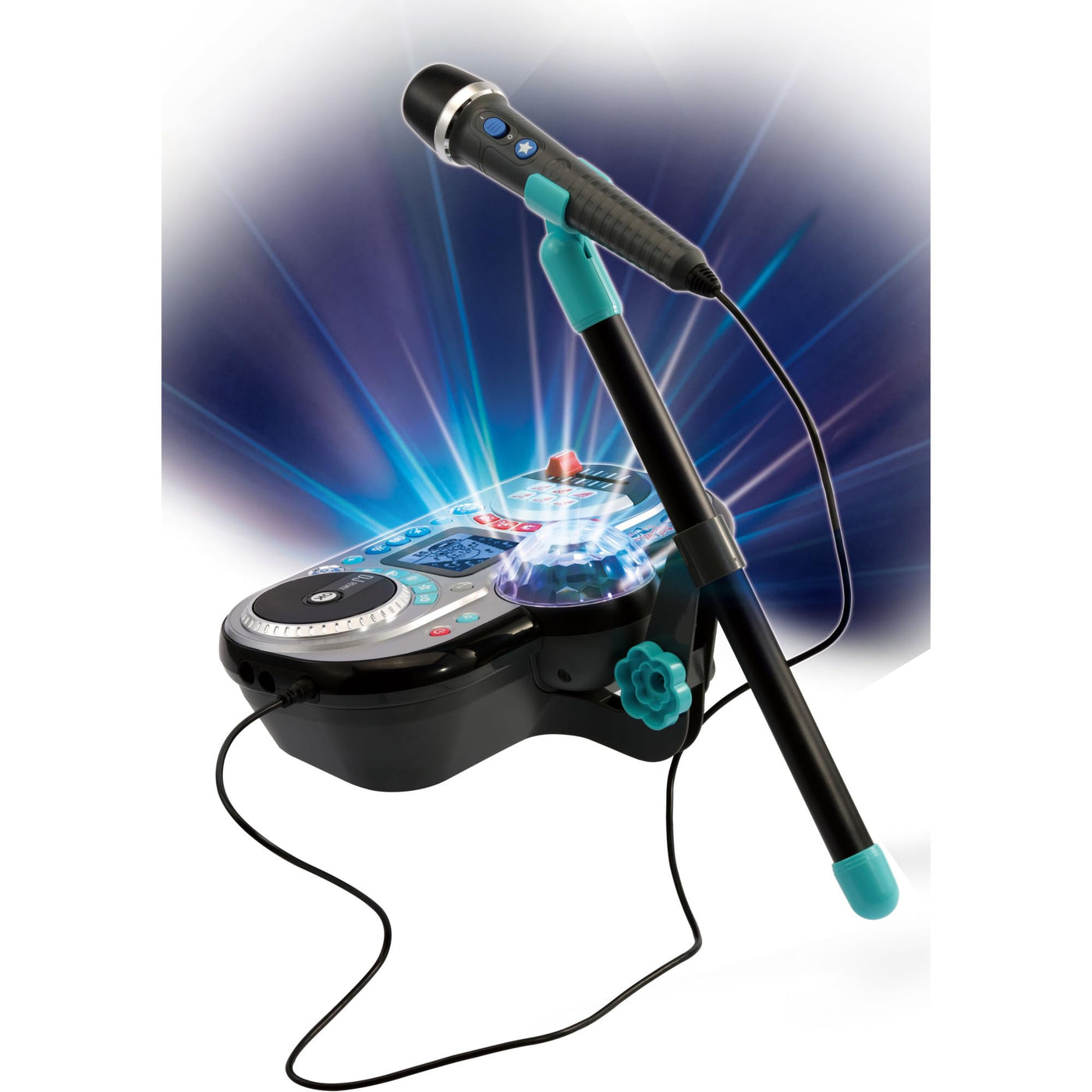 VTech Kidi Super Star DJ Studio Black – 10-in-1 Karaokespielzeug mit Mikrofon, abnehmbarem DJ-Mischpult und vielen Effekten zum Bearbeiten der Musik – Für Kinder von 6-12 Jahren