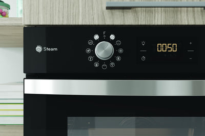 Privileg PBWK3 JH8S BLG Einbau-Backofen mit Hydrolyse und Dampffunktionen/ 71 l/Hydrolyse/CLICK und CLEAN/Multi-Level-Kochen/Pizzafunktion/Freasy Cook
