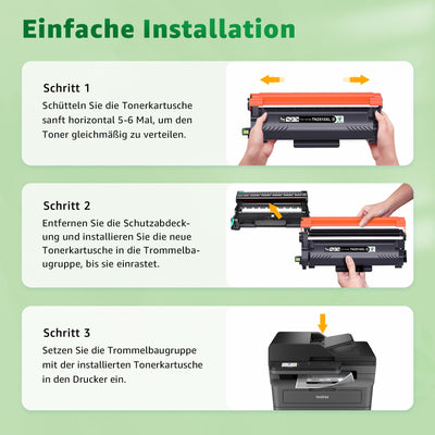 GREENSKY TN2510 TN2510XL Toner TN 2510XL TN-2510 XL Kompatibel mit Brother HL-L2400DWE HL-L2400DW HL-L2445DW DCP-L2627DWE MFC-L2800DW DCP-L2660DW DCP-L2665DW MFC-L2827DWXL MFC-L2860DWE (1 Schwarz)