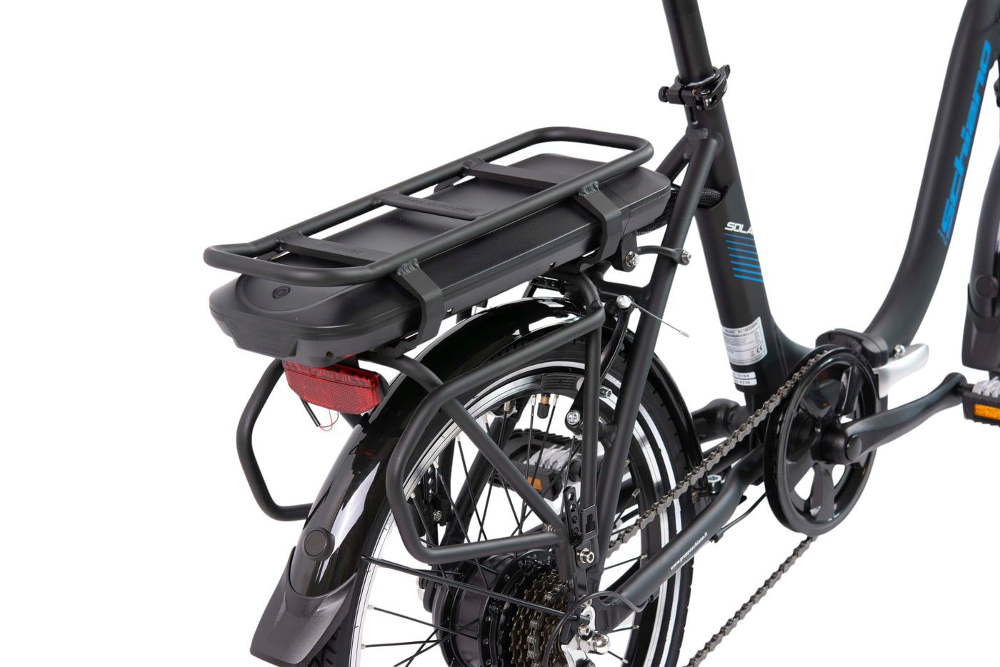 F.lli Schiano Solar, E Bike Klappbar 20 Zoll, 36V 10.4Ah Abnehmbarer Akku, Motor 250W 40Nm, Klapprad Ebike für Herren/Damen, Schwarz