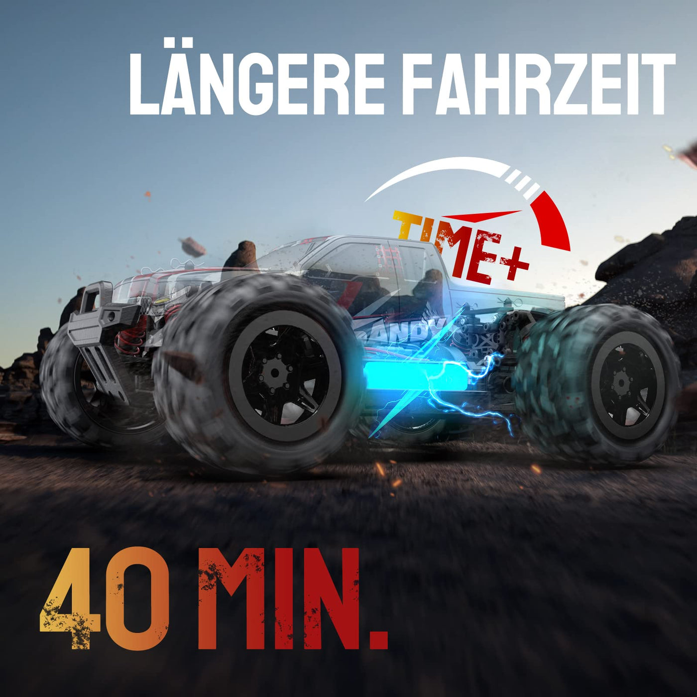 DEERC 9300 Ferngesteuertes Auto für Kinder,1/18 RC Car 4WD mit 40 km/h Hochgeschwindigkeits,2 Akku Lange Laufzeit,2,4 GHz Fernbedienung Geländewagen Outdoor Indoor Fahrzeug für Jungen Erwachsene