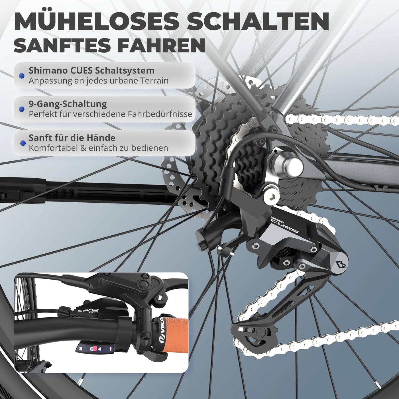 2025 Fafrees 700W E Bike für Erwachsene Akku 36V 10AH [ Offiziell ] Ebike Damen 250W, Elektrofahrrad Herren 25km/h, Elektrisch Fahrrad 100KM, Mountainbike MTB 150kg, Pedelec 700*42C, E Citybike 40N.m